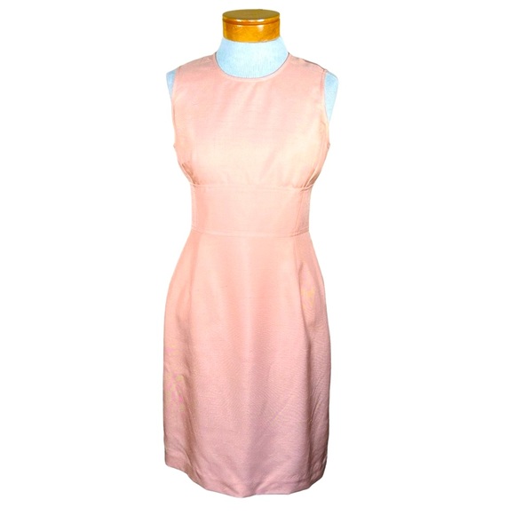 Sara Campbell Petites Women’s Light Peach Silk Tailored Sheath Dress 4 EUC - Picture 1 of 16